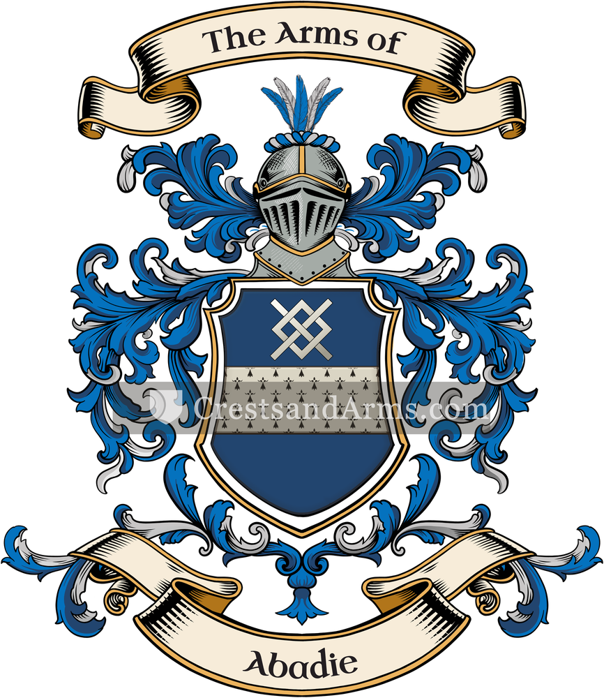 The Abadie coat of arms, drawn from the recorded blazon