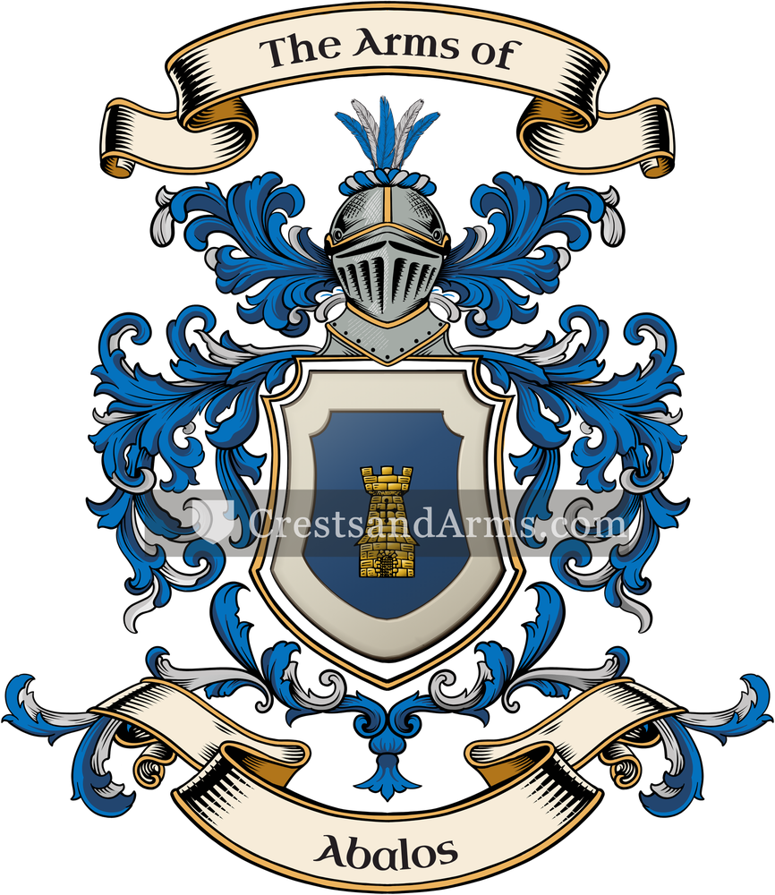 The Abalos coat of arms, drawn from the recorded blazon