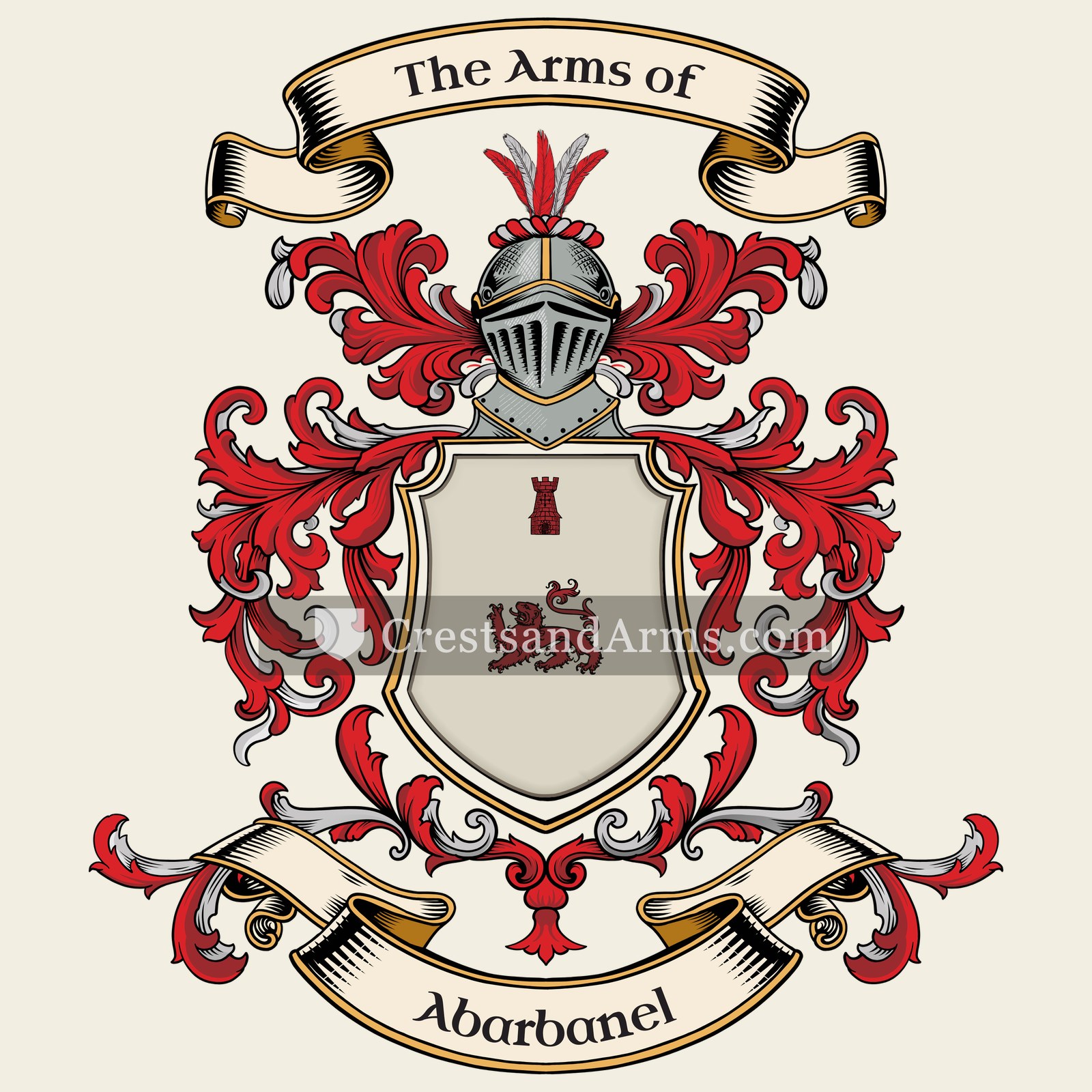 The Abarbanel coat of arms, drawn from the recorded blazon