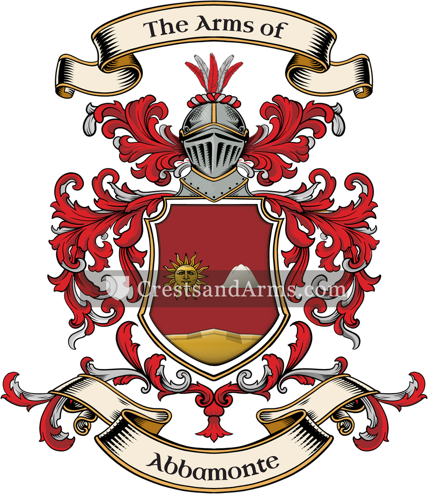 The Abbamonte coat of arms, drawn from the recorded blazon