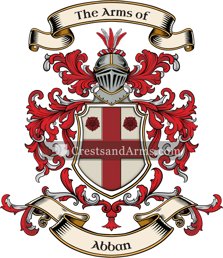 The Abban coat of arms, drawn from the recorded blazon