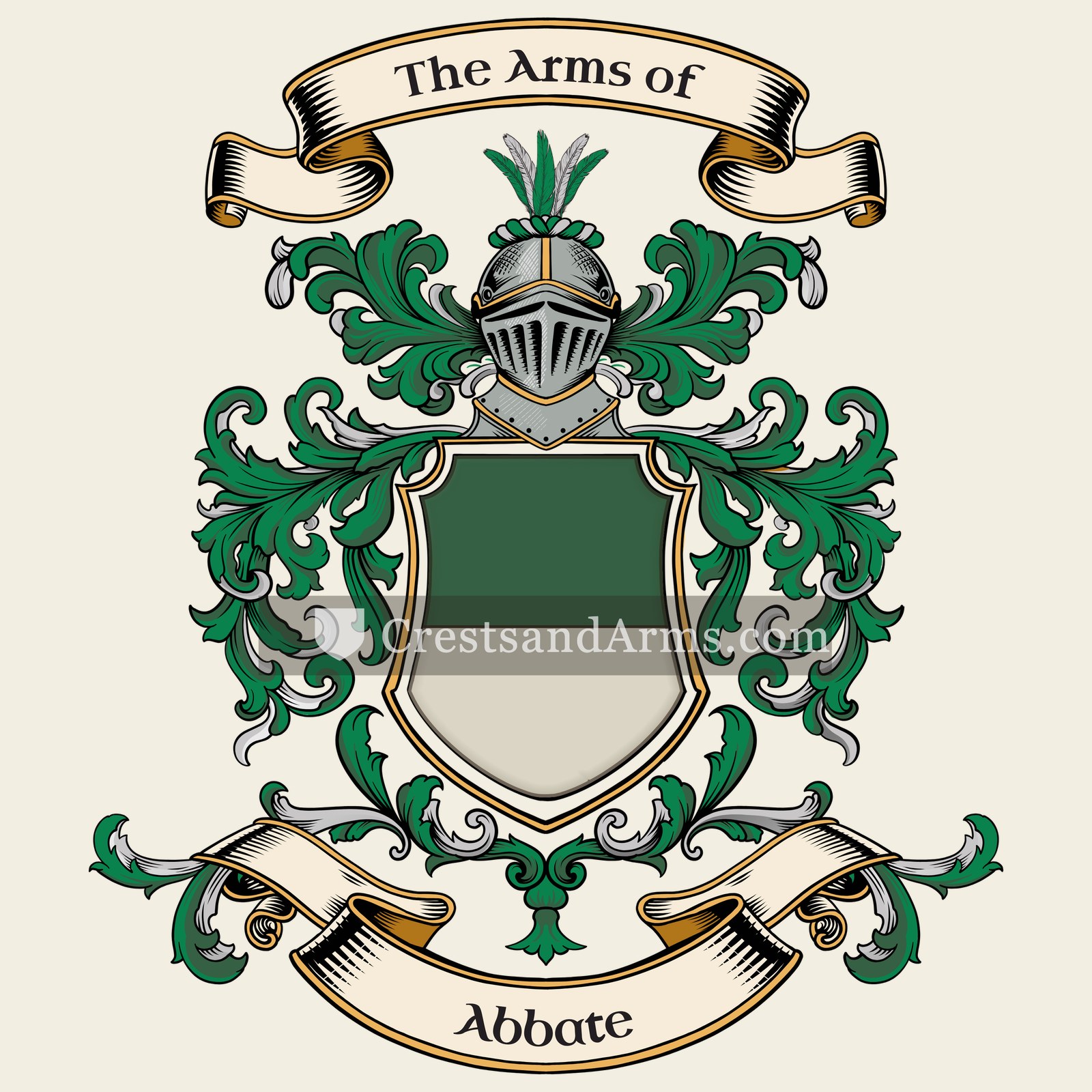 The Abbate coat of arms, drawn from the recorded blazon