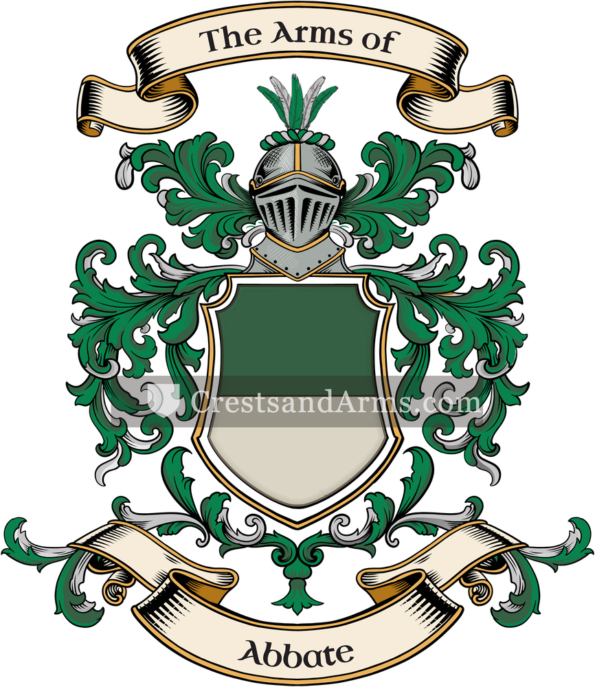 The Abbate coat of arms, drawn from the recorded blazon