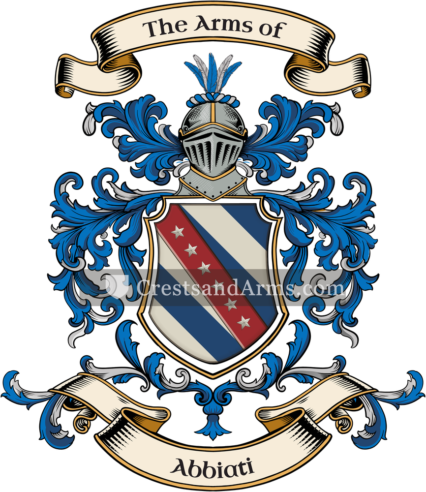 The Abbiati coat of arms, drawn from the recorded blazon