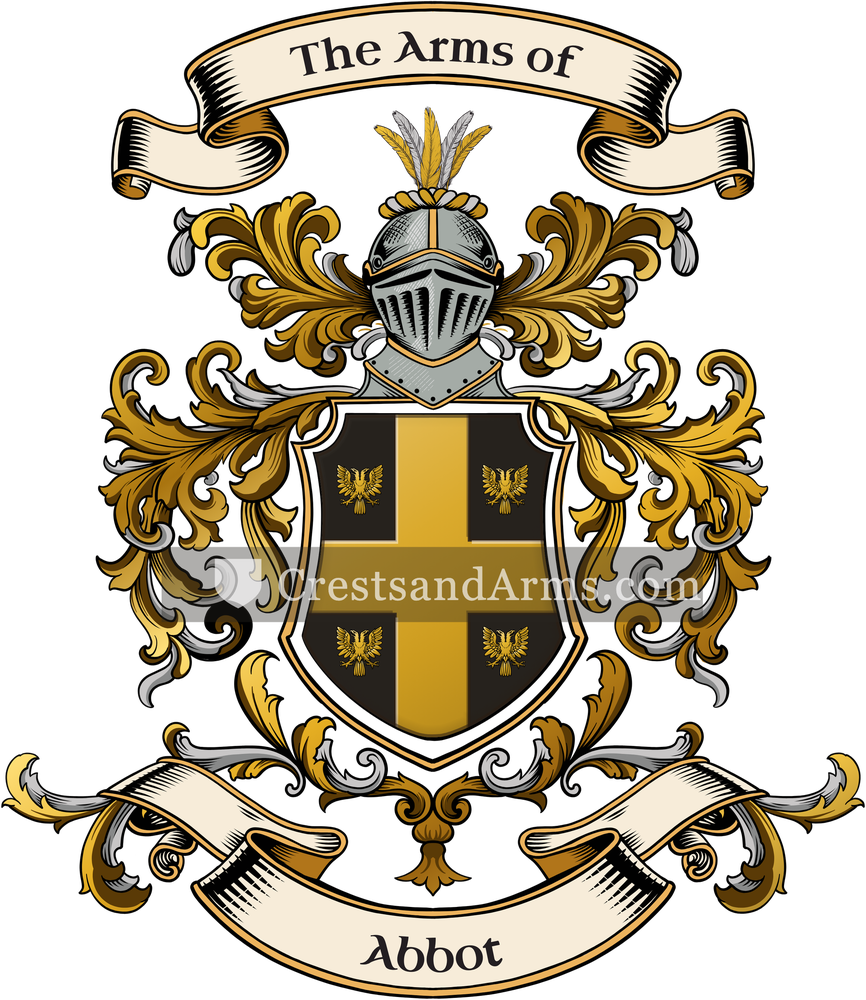 The Abbot coat of arms, drawn from the recorded blazon
