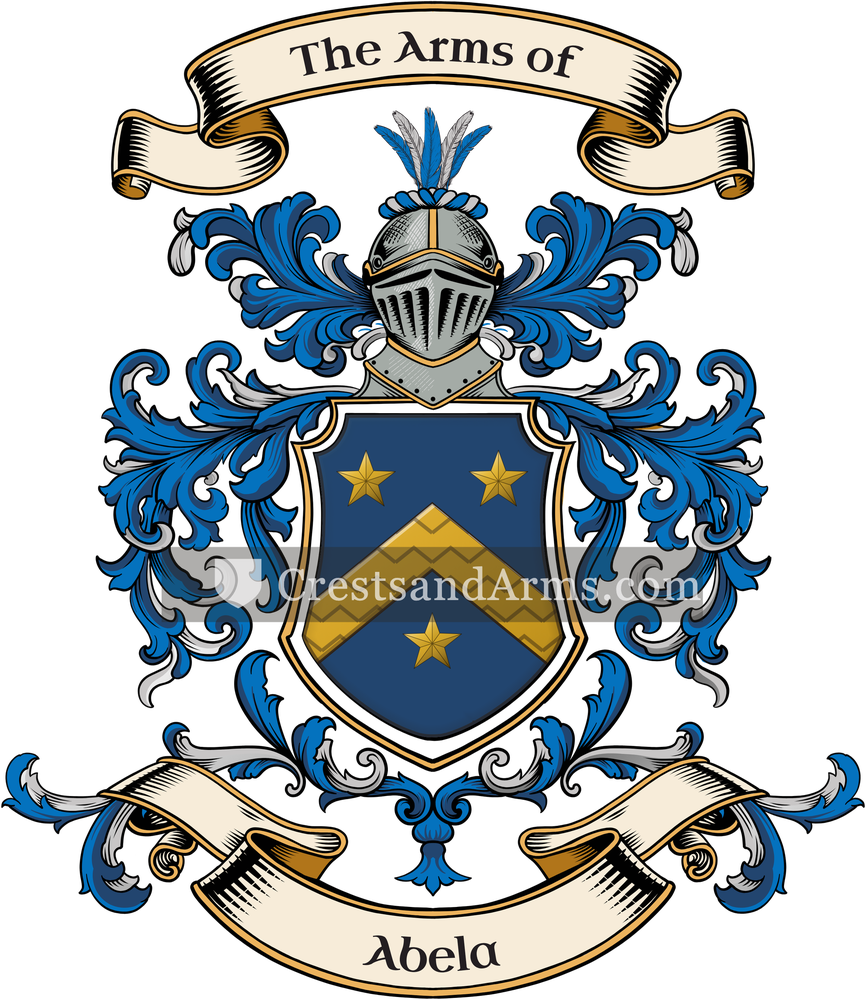 The Abela coat of arms, drawn from the recorded blazon