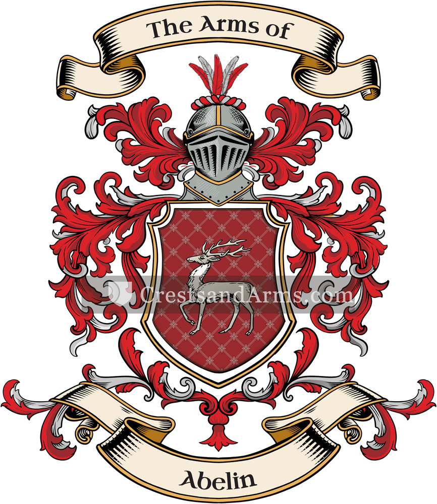 The Abelin coat of arms, drawn from the recorded blazon