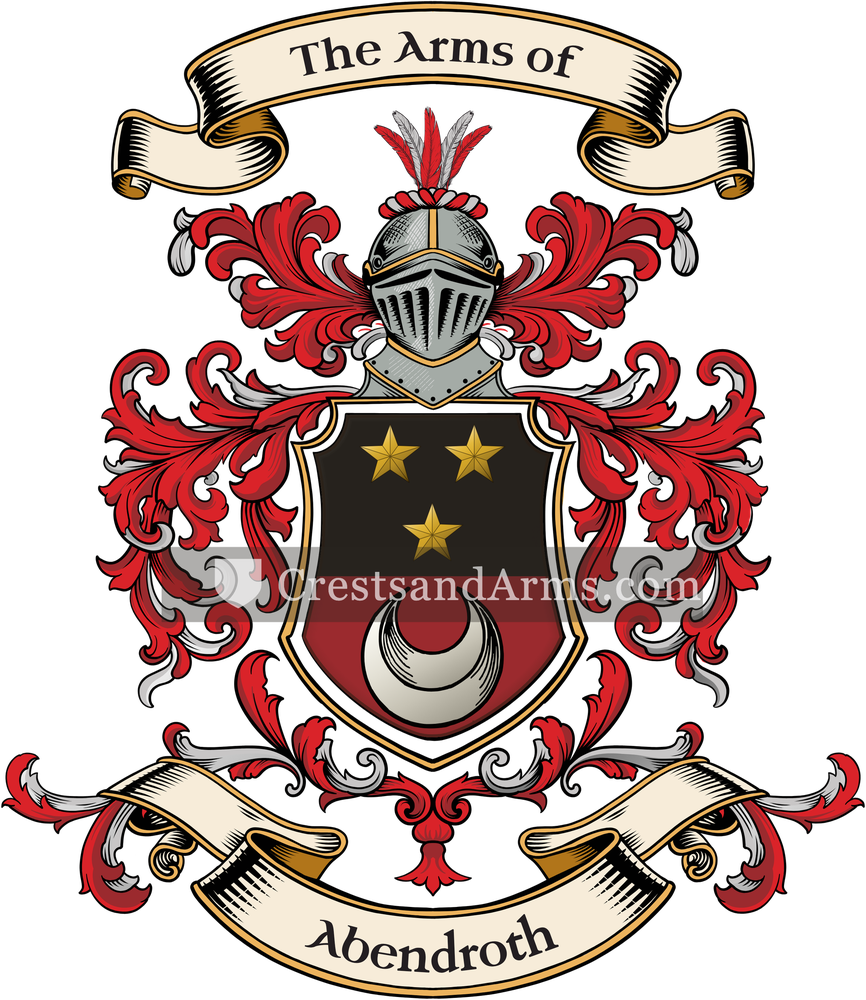 The Abendroth coat of arms, drawn from the recorded blazon