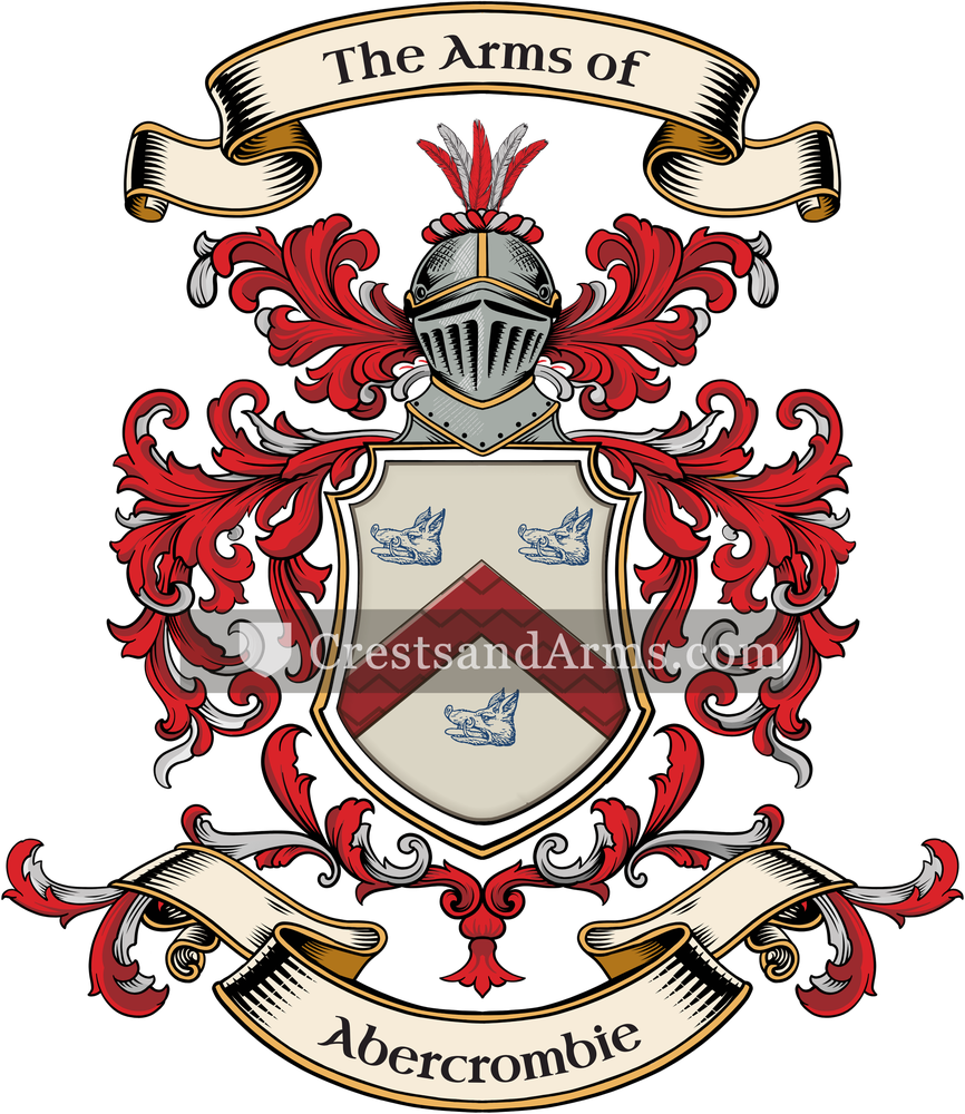 The Abercrombie coat of arms, drawn from the recorded blazon