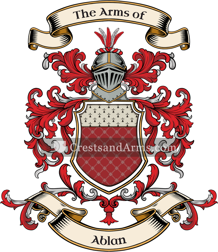 The Ablan coat of arms, drawn from the recorded blazon