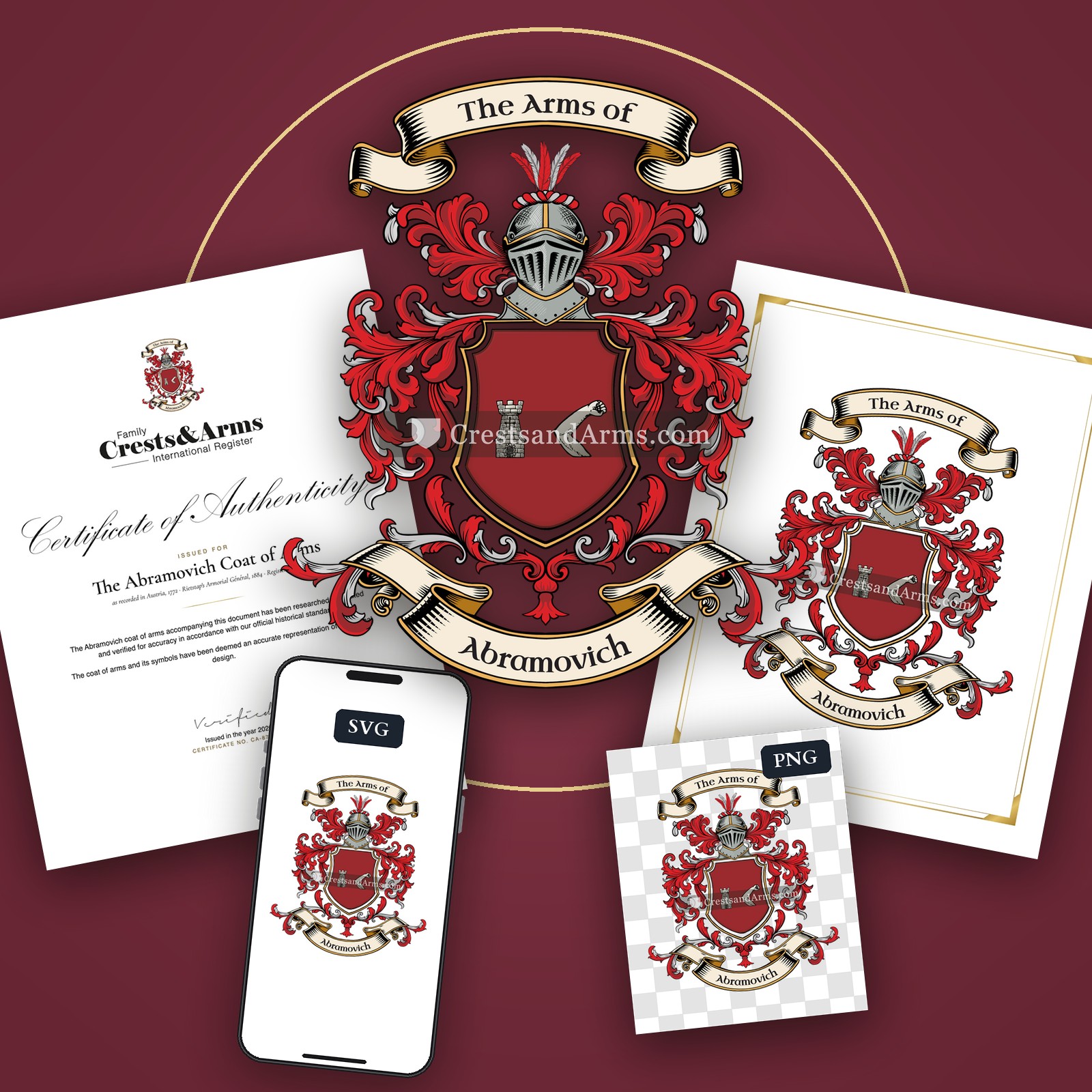 The Abramovich arms on the coat of arms — digital pack