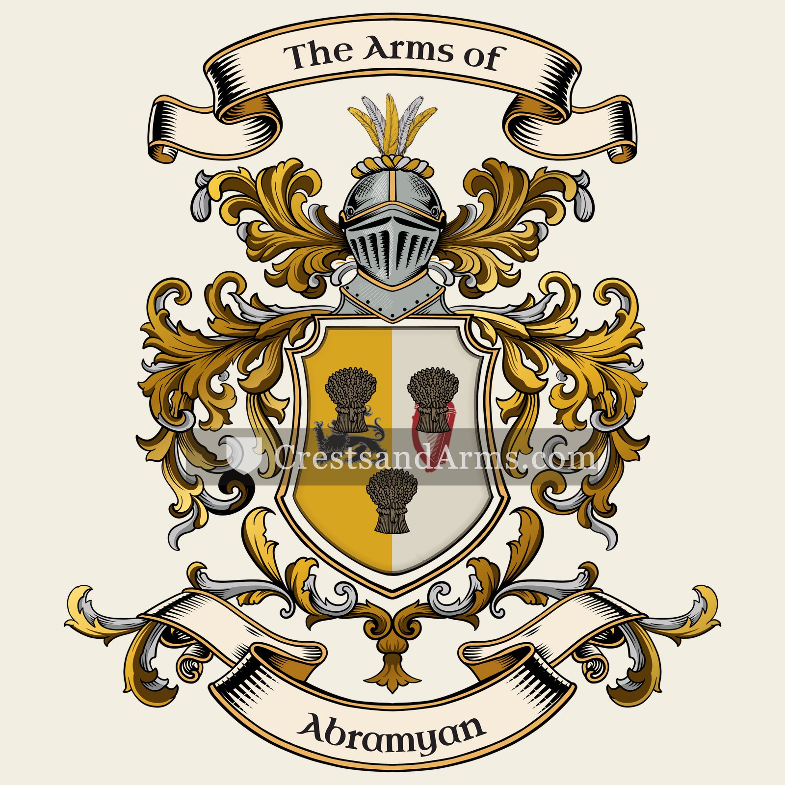 The Abramyan coat of arms, drawn from the recorded blazon