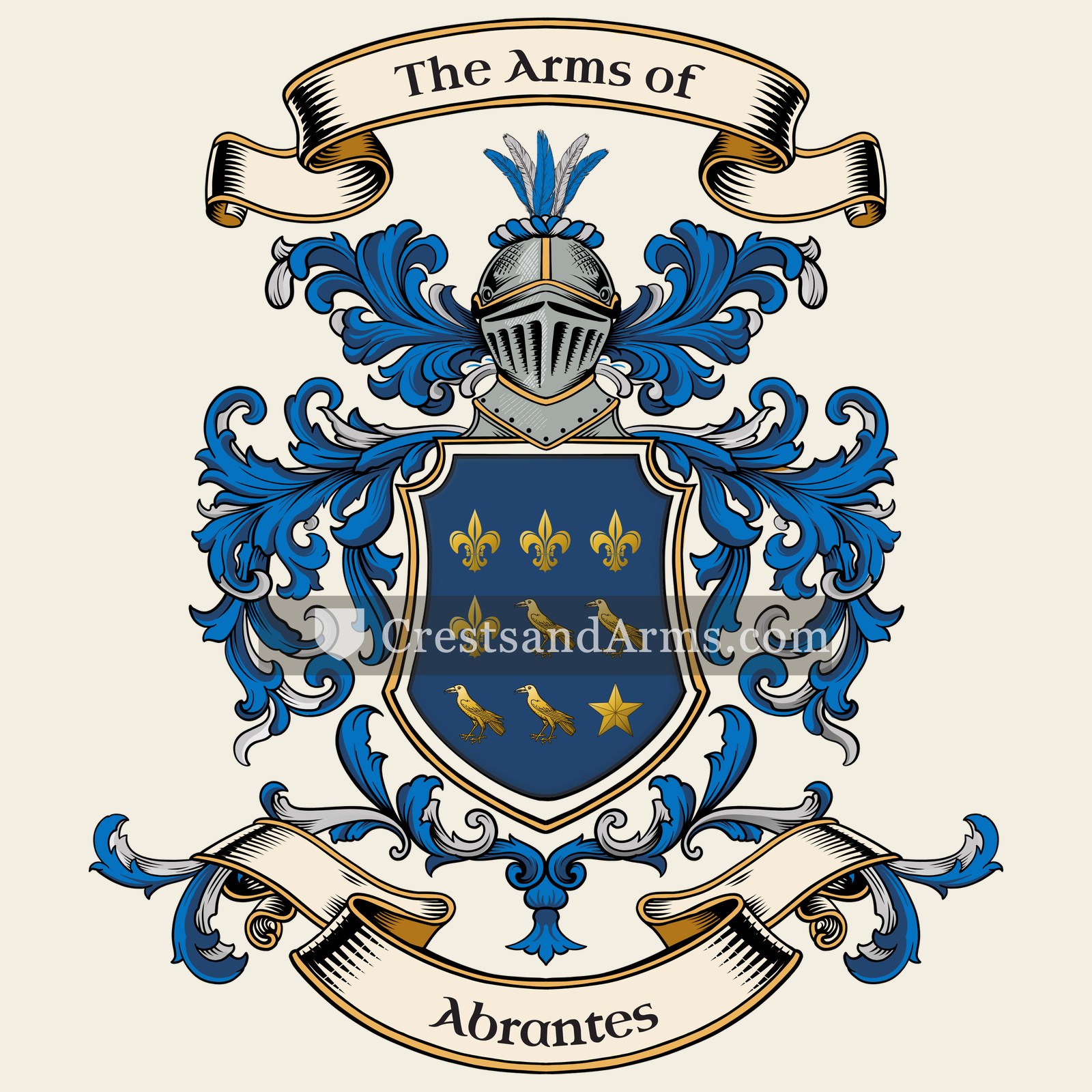 The Abrantes coat of arms, drawn from the recorded blazon