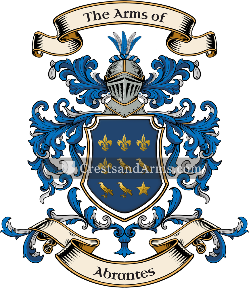 The Abrantes coat of arms, drawn from the recorded blazon