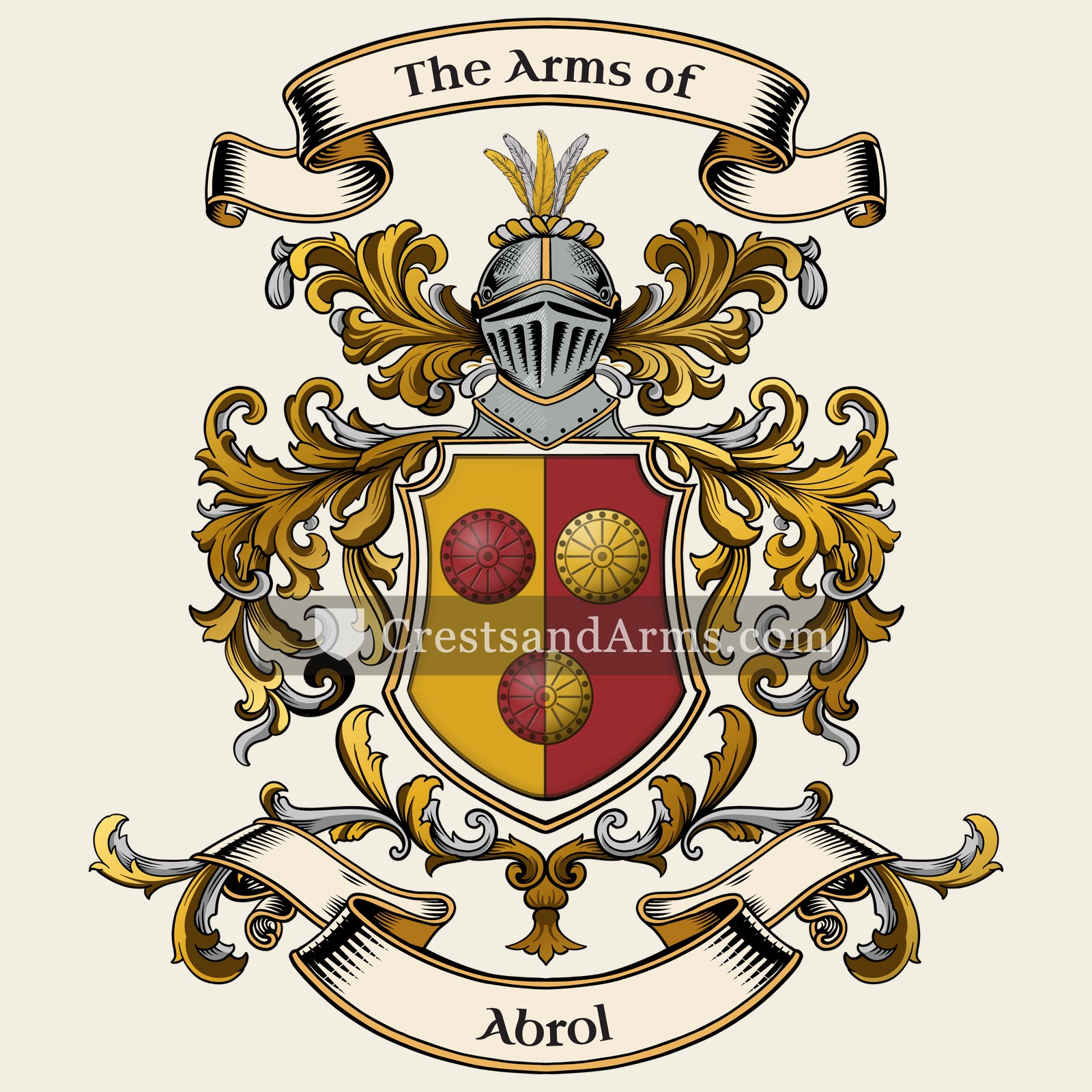 The Abrol coat of arms, drawn from the recorded blazon