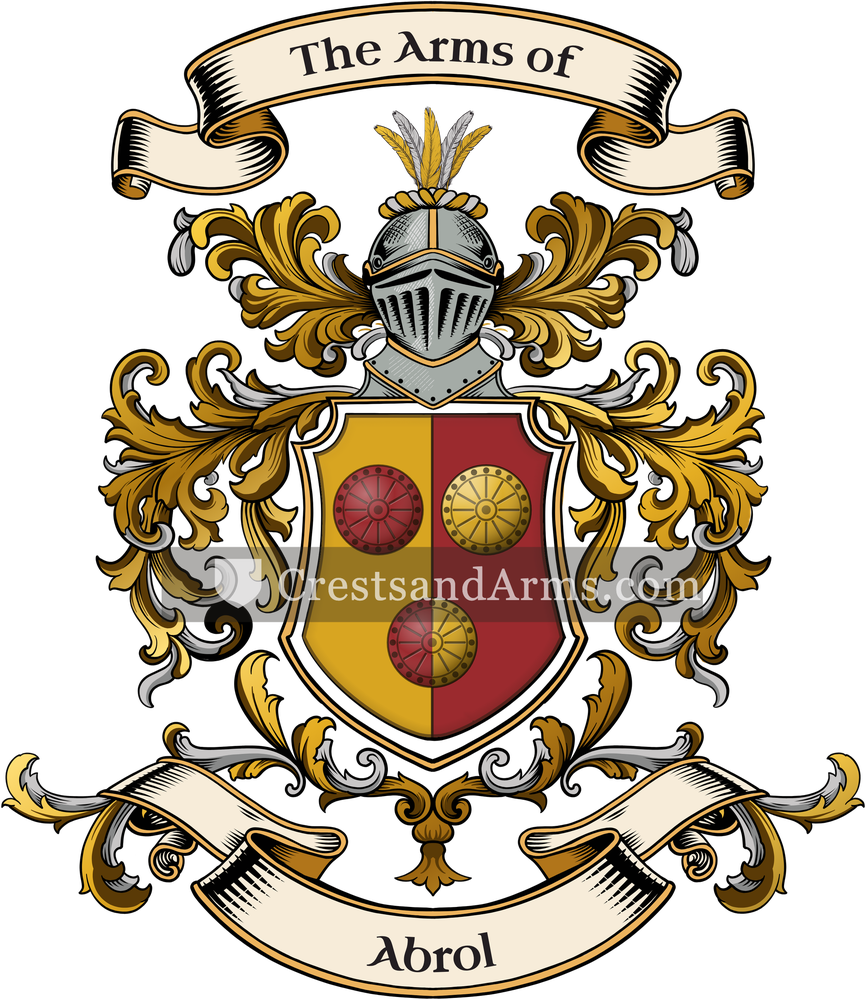 The Abrol coat of arms, drawn from the recorded blazon