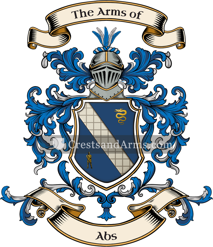 The Abs coat of arms, drawn from the recorded blazon