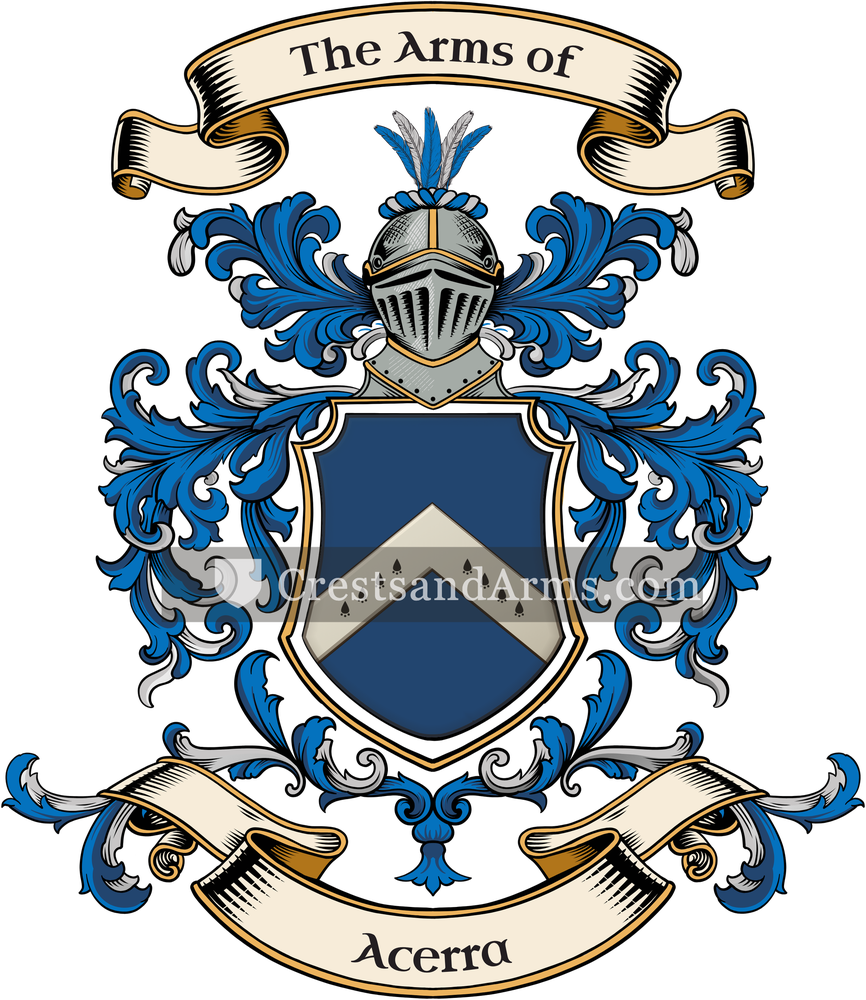 The Acerra coat of arms, drawn from the recorded blazon