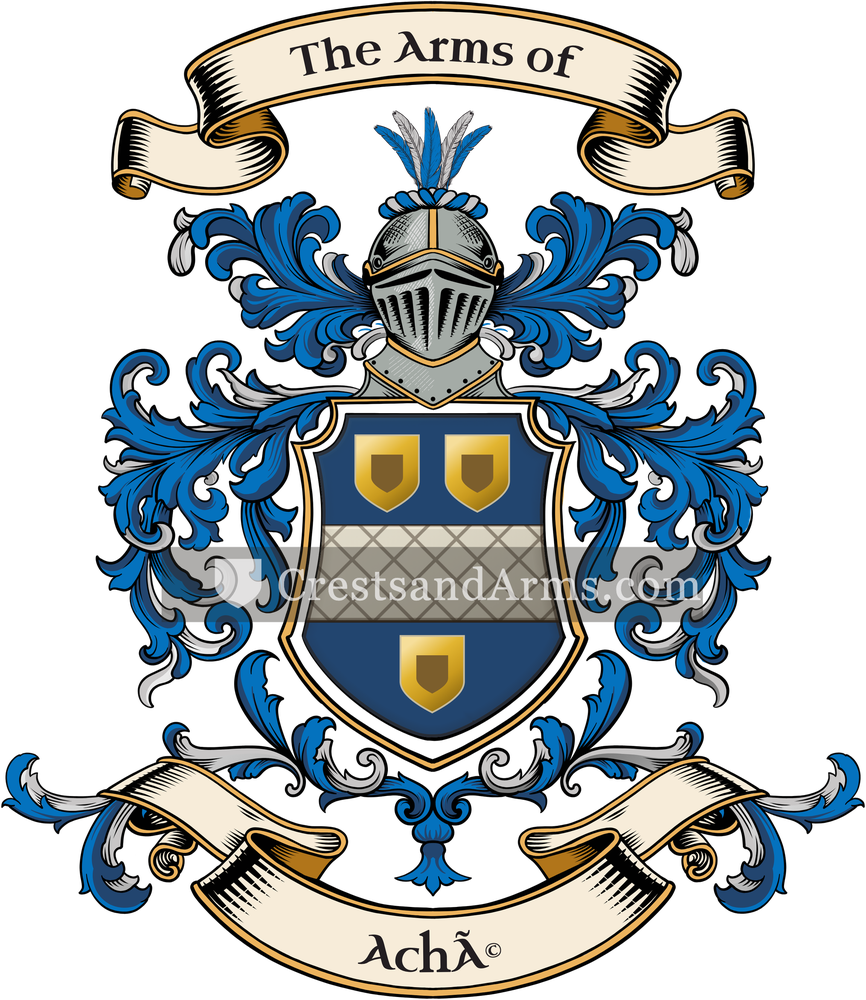 The Aché coat of arms, drawn from the recorded blazon