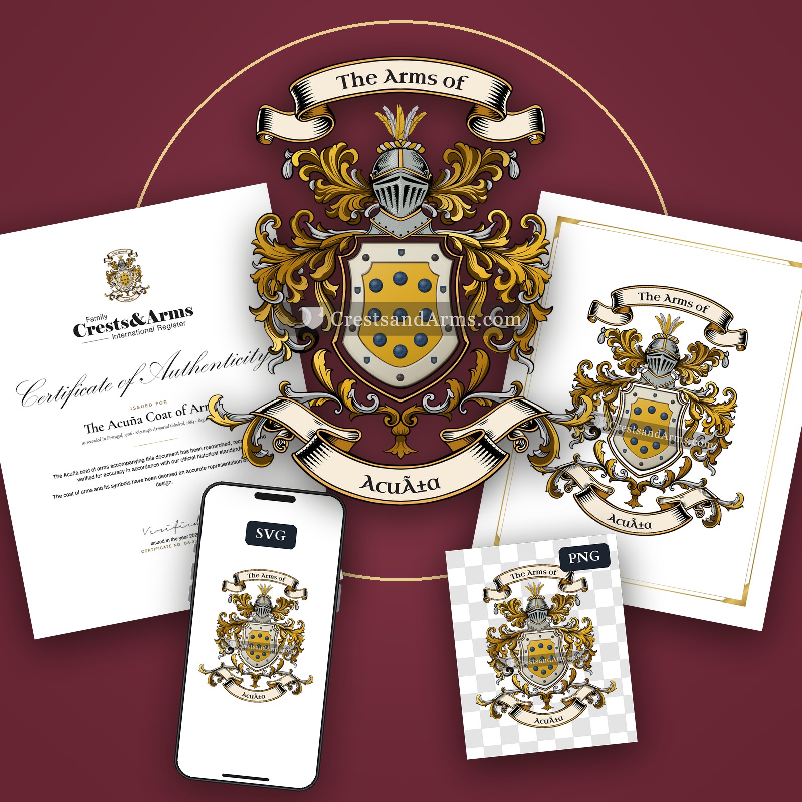 The Acuña coat of arms