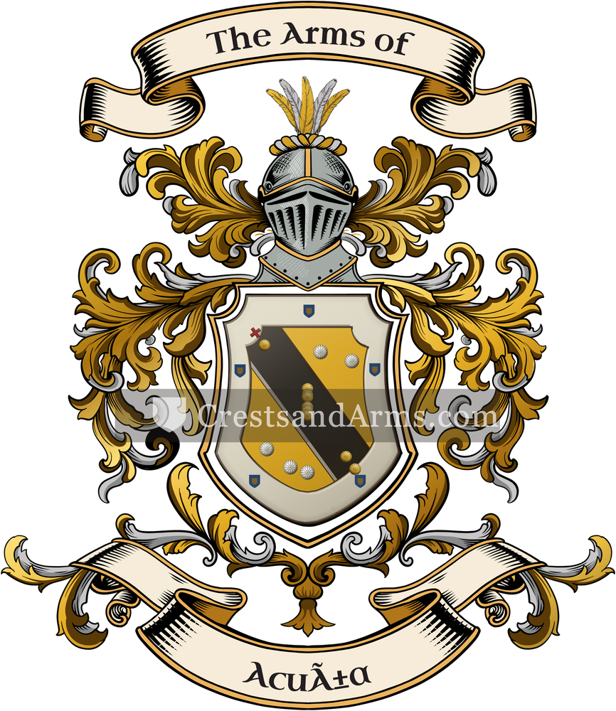 The Acuña coat of arms, drawn from the recorded blazon