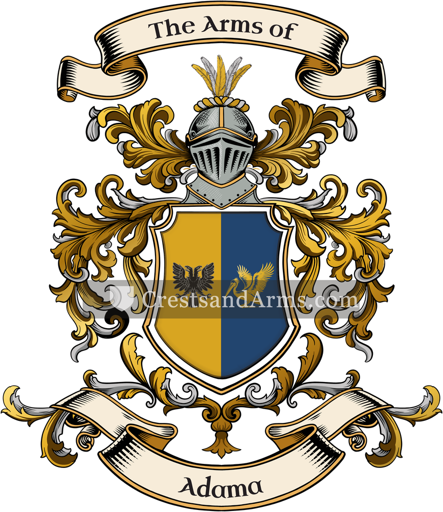 The Adama coat of arms, drawn from the recorded blazon