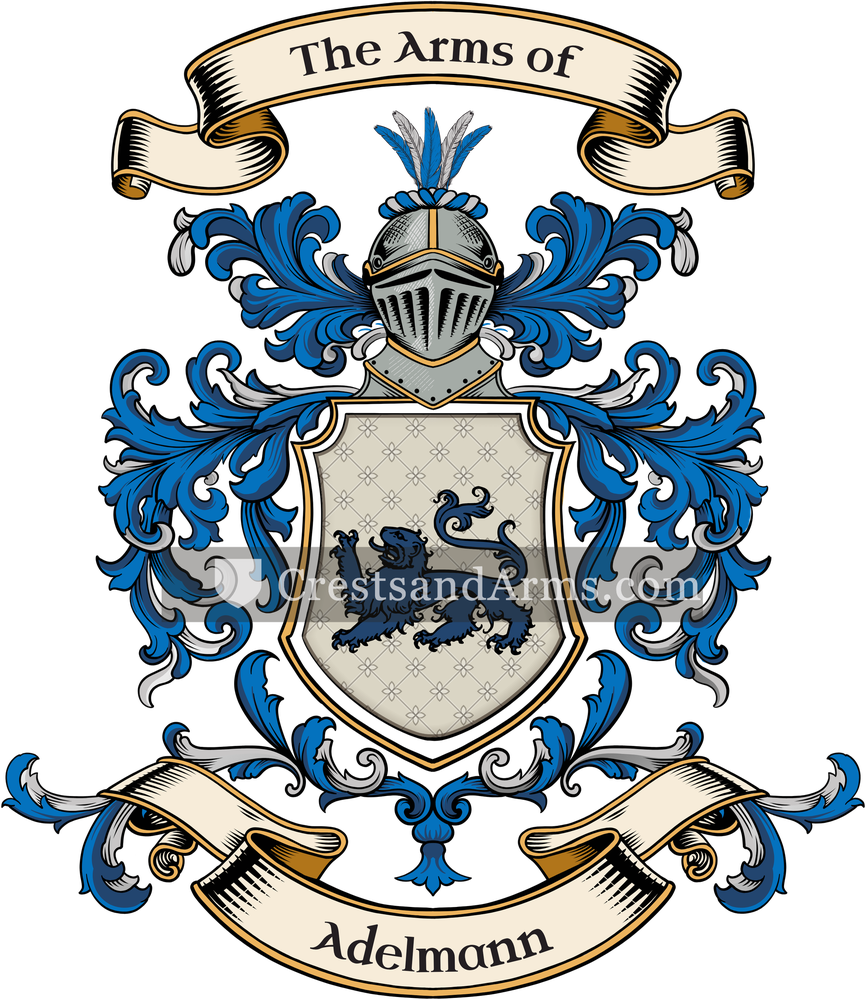 The Adelmann coat of arms, drawn from the recorded blazon