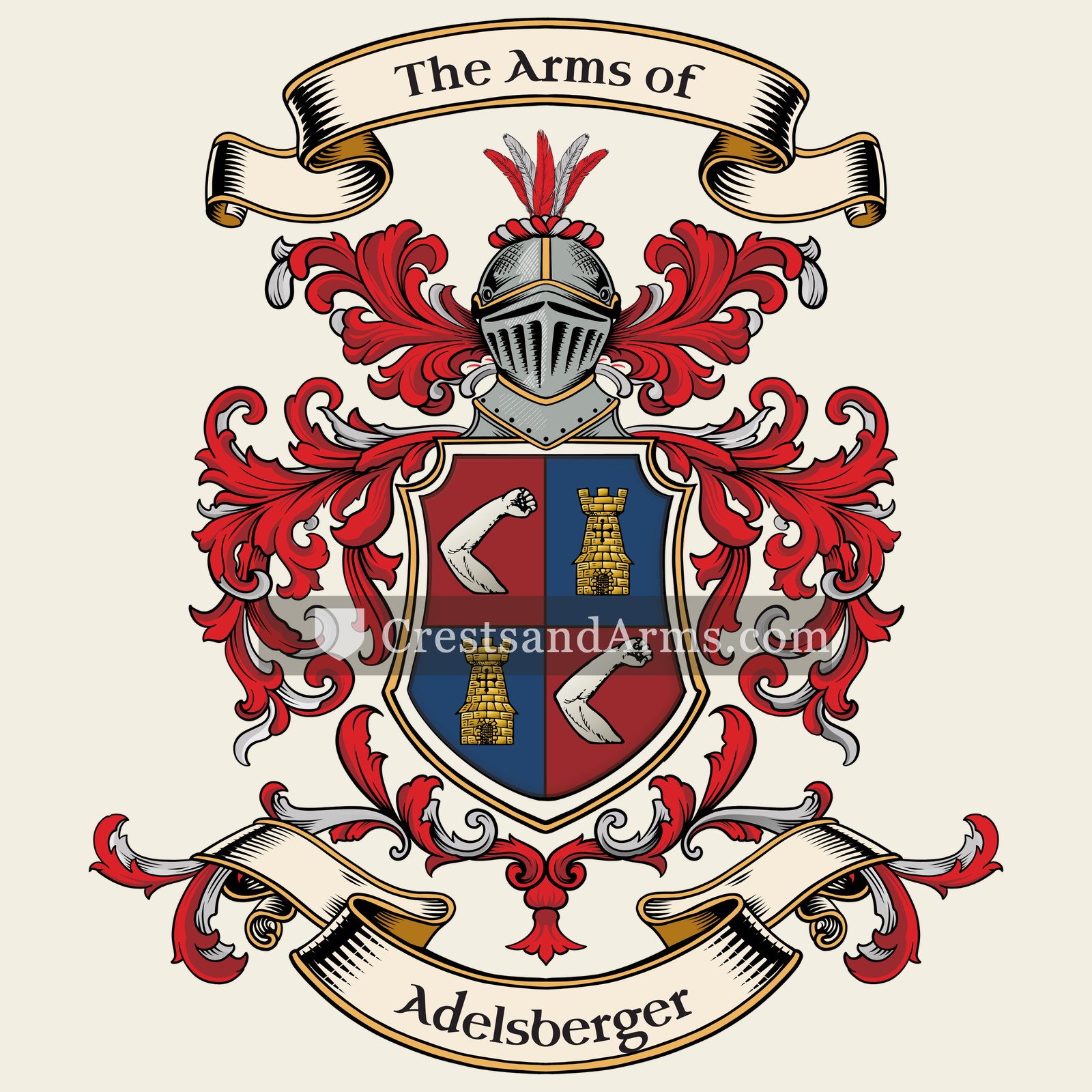 The Adelsberger coat of arms, drawn from the recorded blazon