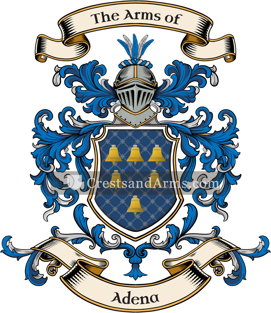 The Adena coat of arms, drawn from the recorded blazon