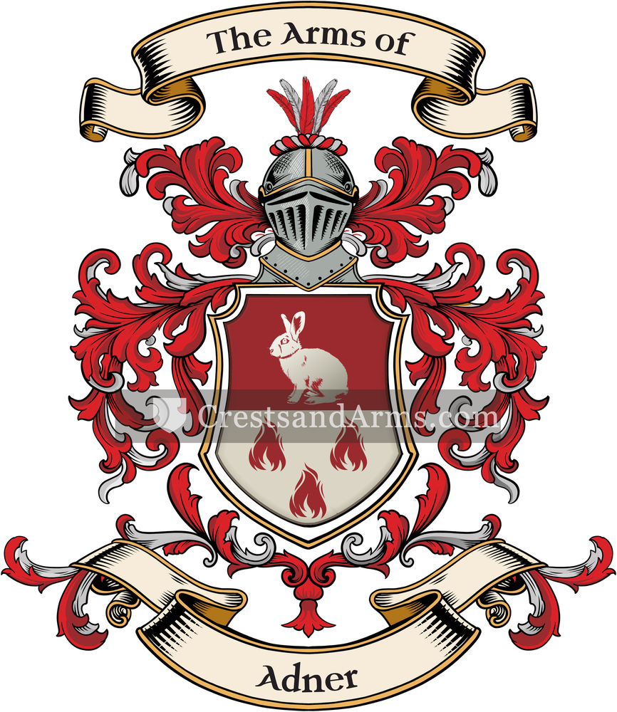 The Adner coat of arms, drawn from the recorded blazon