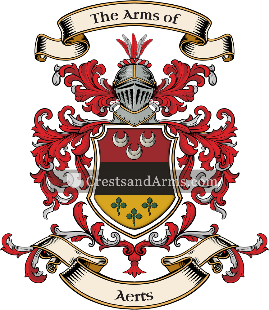The Aerts coat of arms, drawn from the recorded blazon