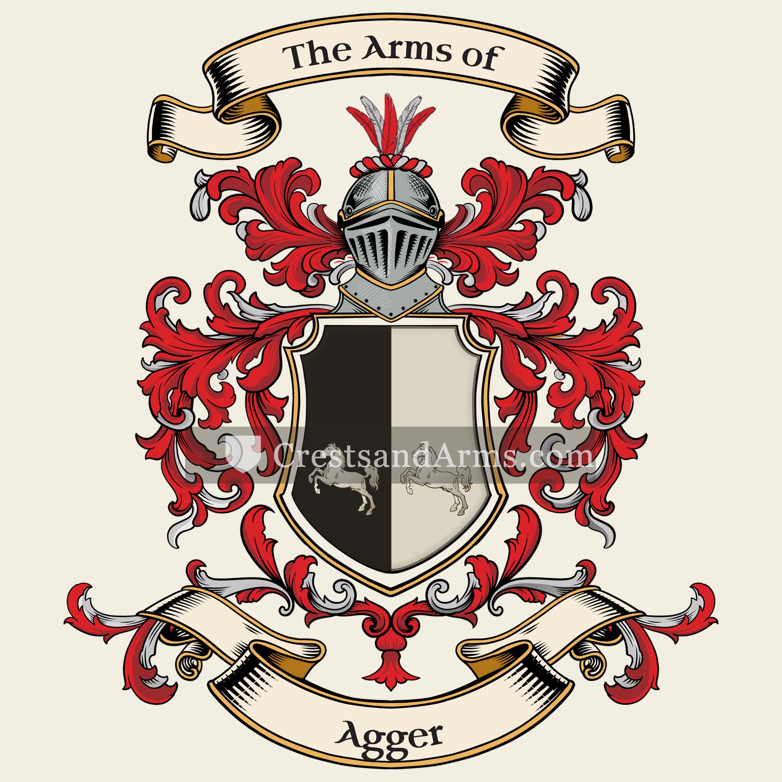 The Agger coat of arms