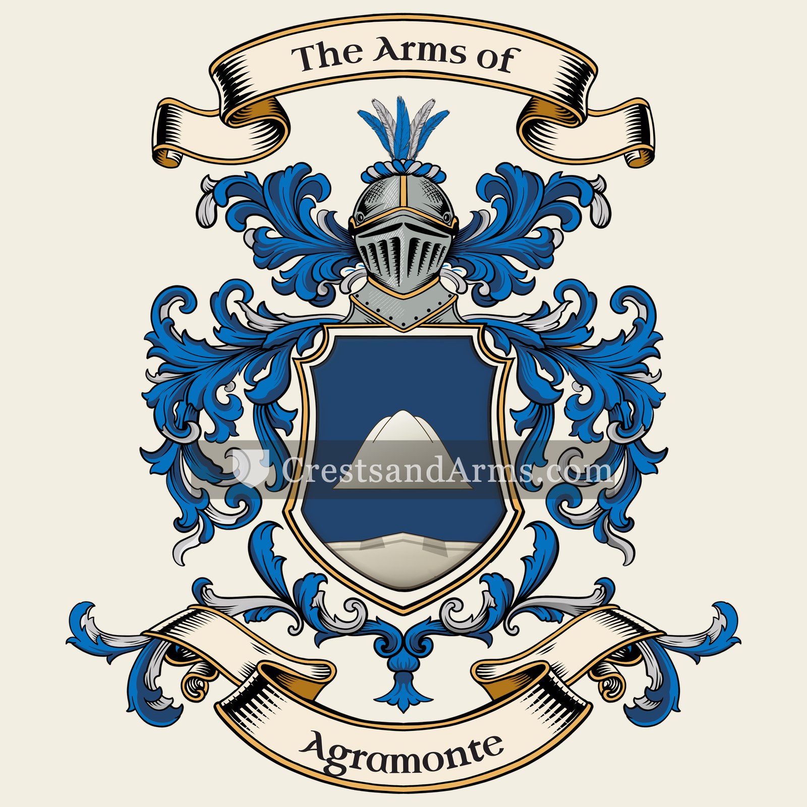 The Agramonte coat of arms, drawn from the recorded blazon