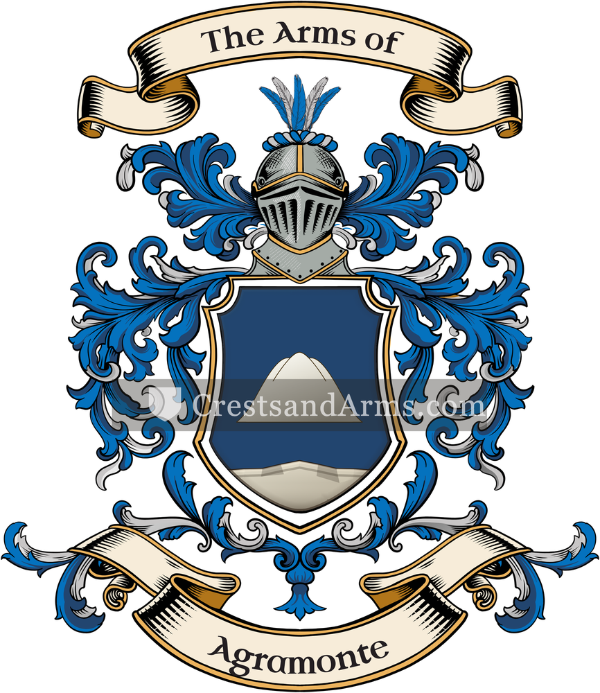 The Agramonte coat of arms, drawn from the recorded blazon