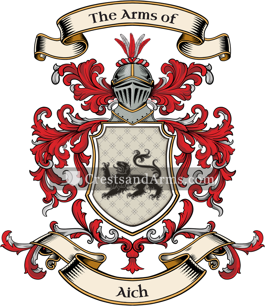 The Aich coat of arms, drawn from the recorded blazon