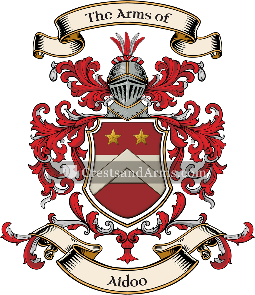 The Aidoo coat of arms, drawn from the recorded blazon
