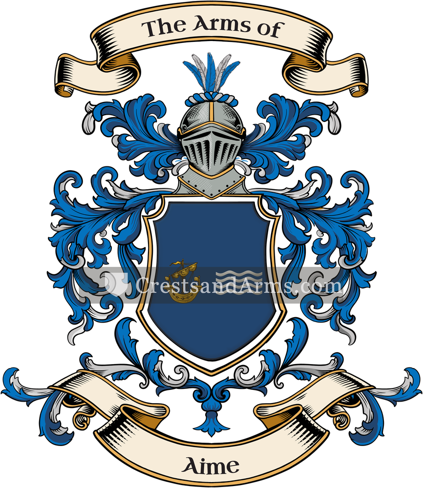 The Aime coat of arms, drawn from the recorded blazon