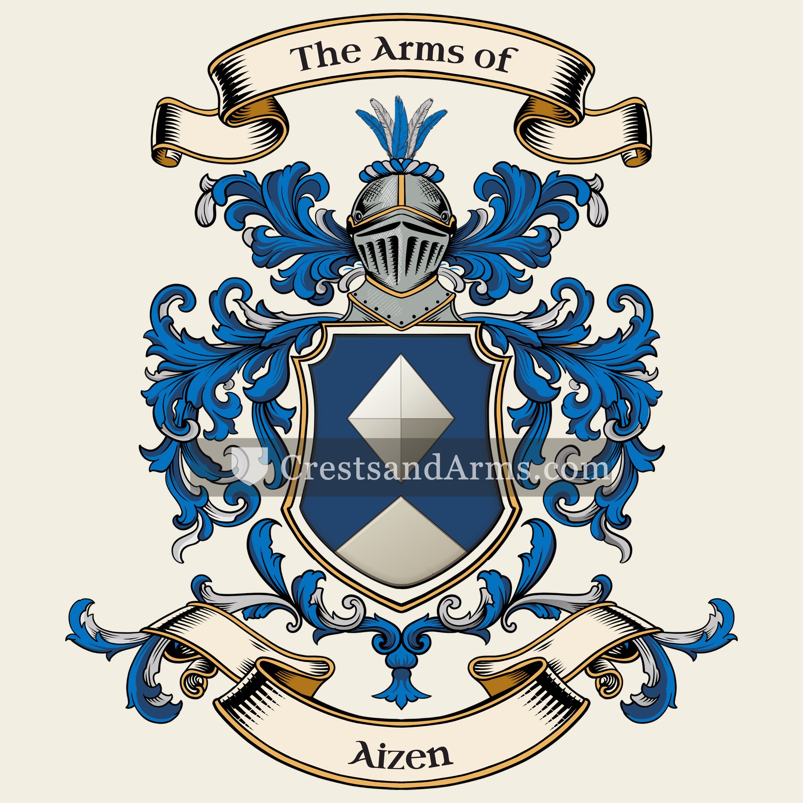 The Aizen coat of arms, drawn from the recorded blazon