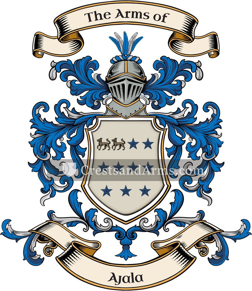 The Ajala coat of arms, drawn from the recorded blazon