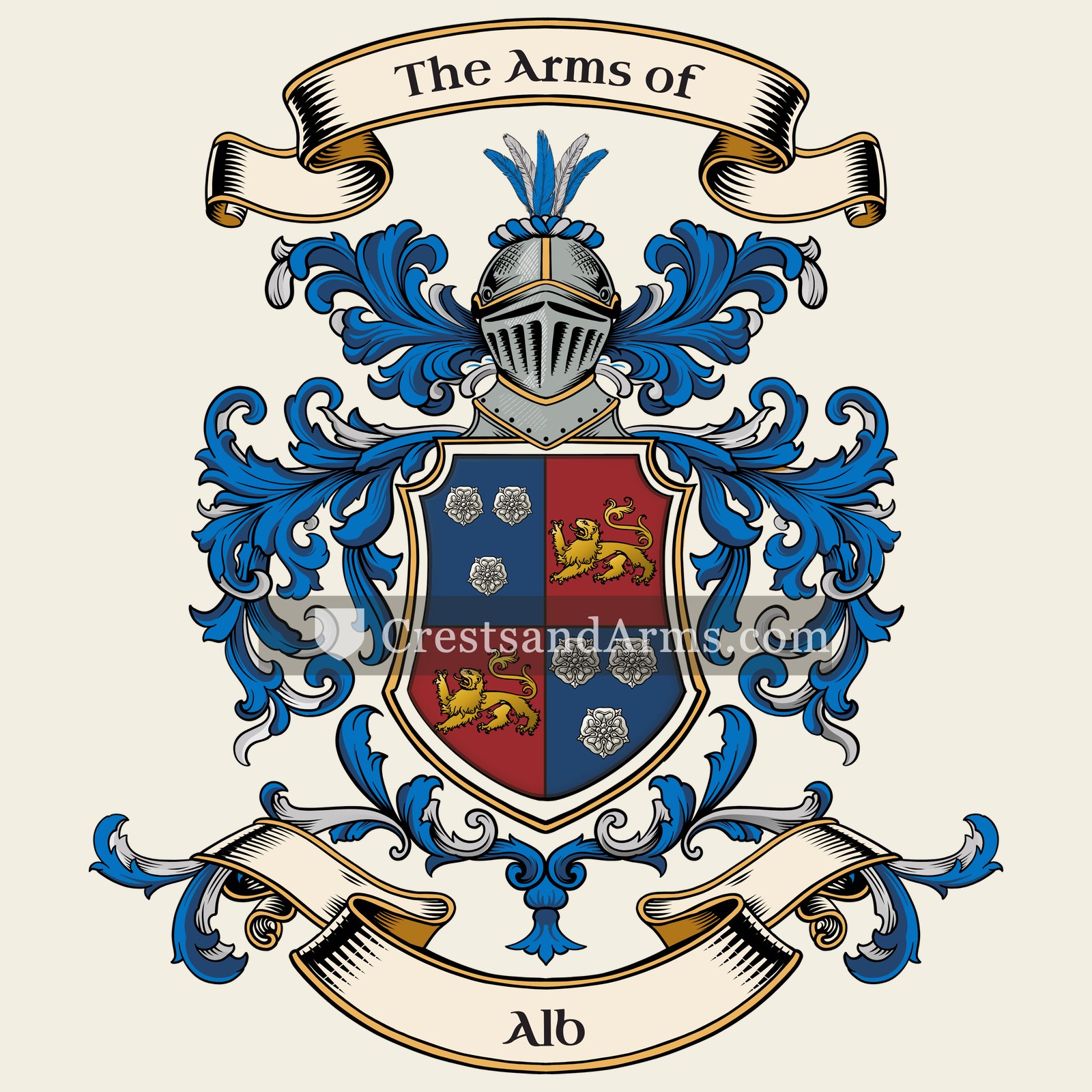 The Alb coat of arms, drawn from the recorded blazon