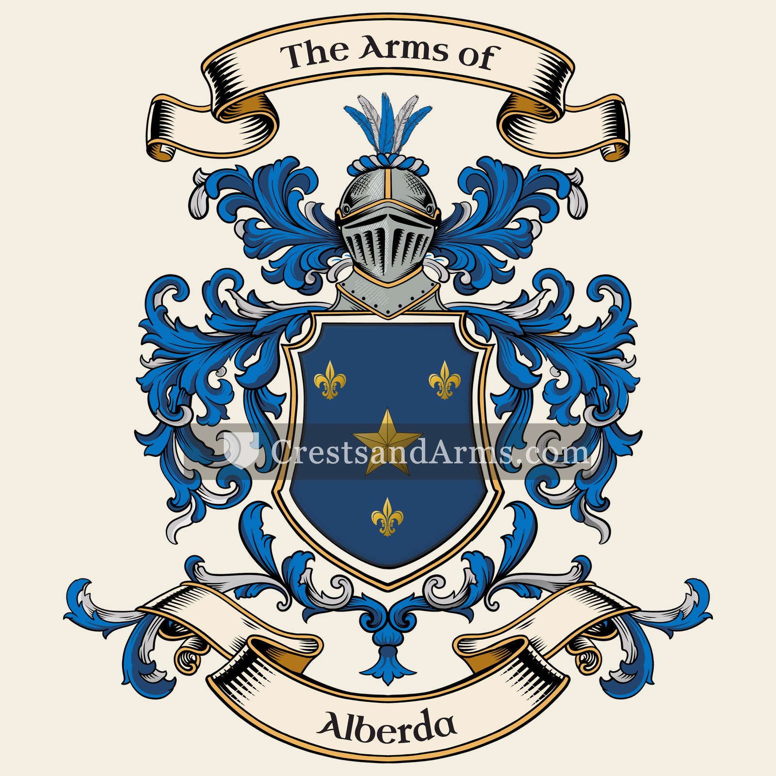The Alberda coat of arms, drawn from the recorded blazon