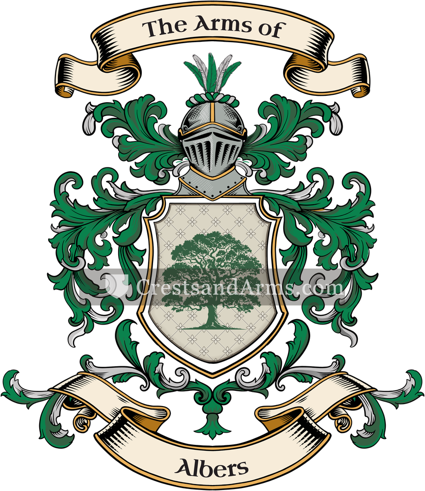 The Albers coat of arms, drawn from the recorded blazon