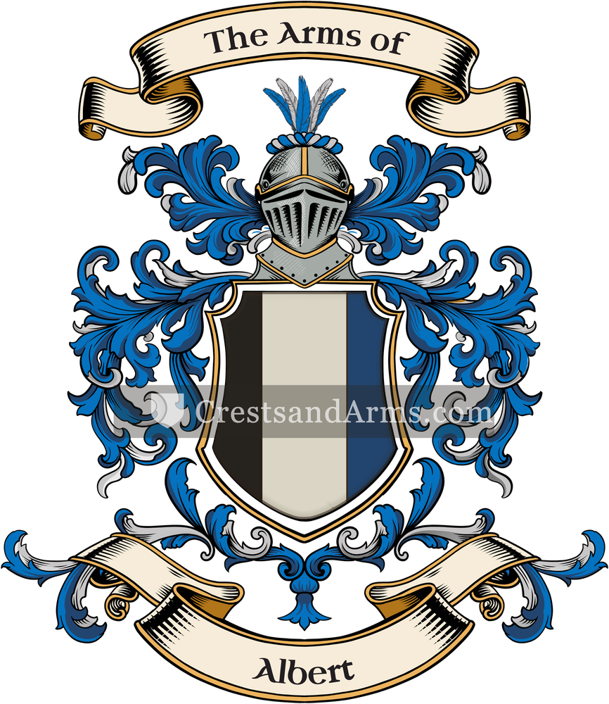 The Albert coat of arms, drawn from the recorded blazon