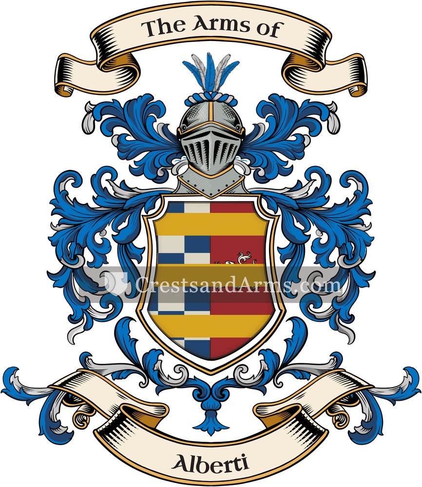 The Alberti coat of arms, drawn from the recorded blazon