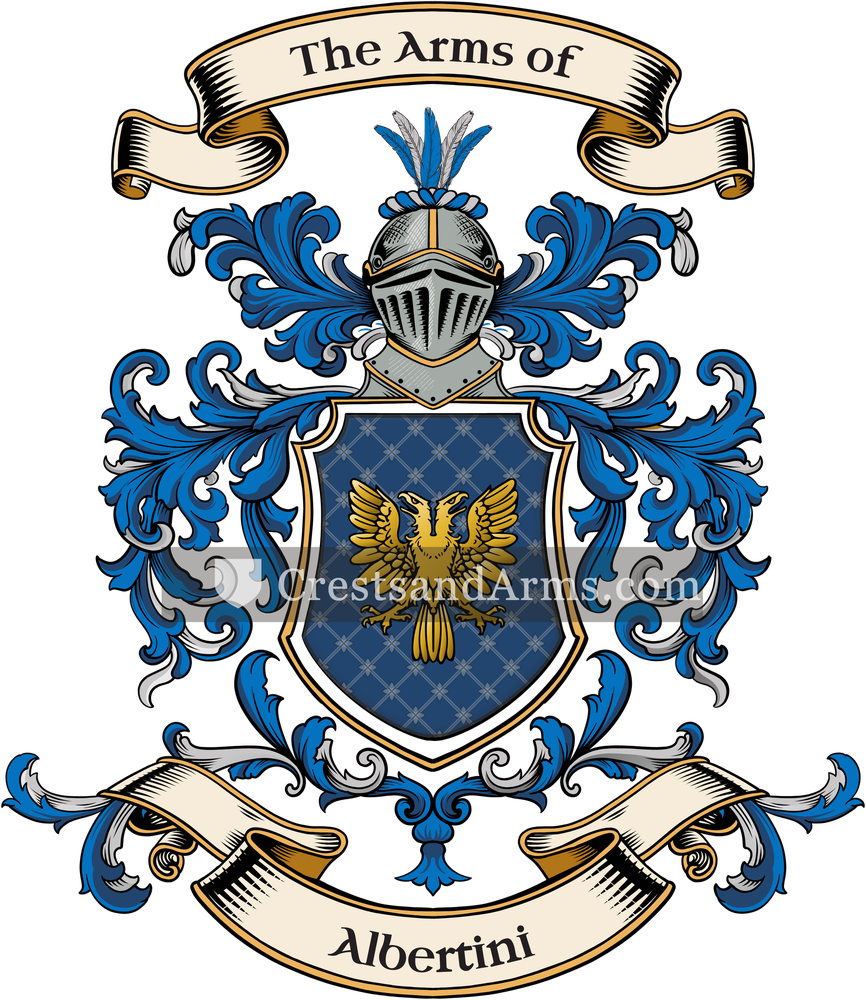 The Albertini coat of arms, drawn from the recorded blazon