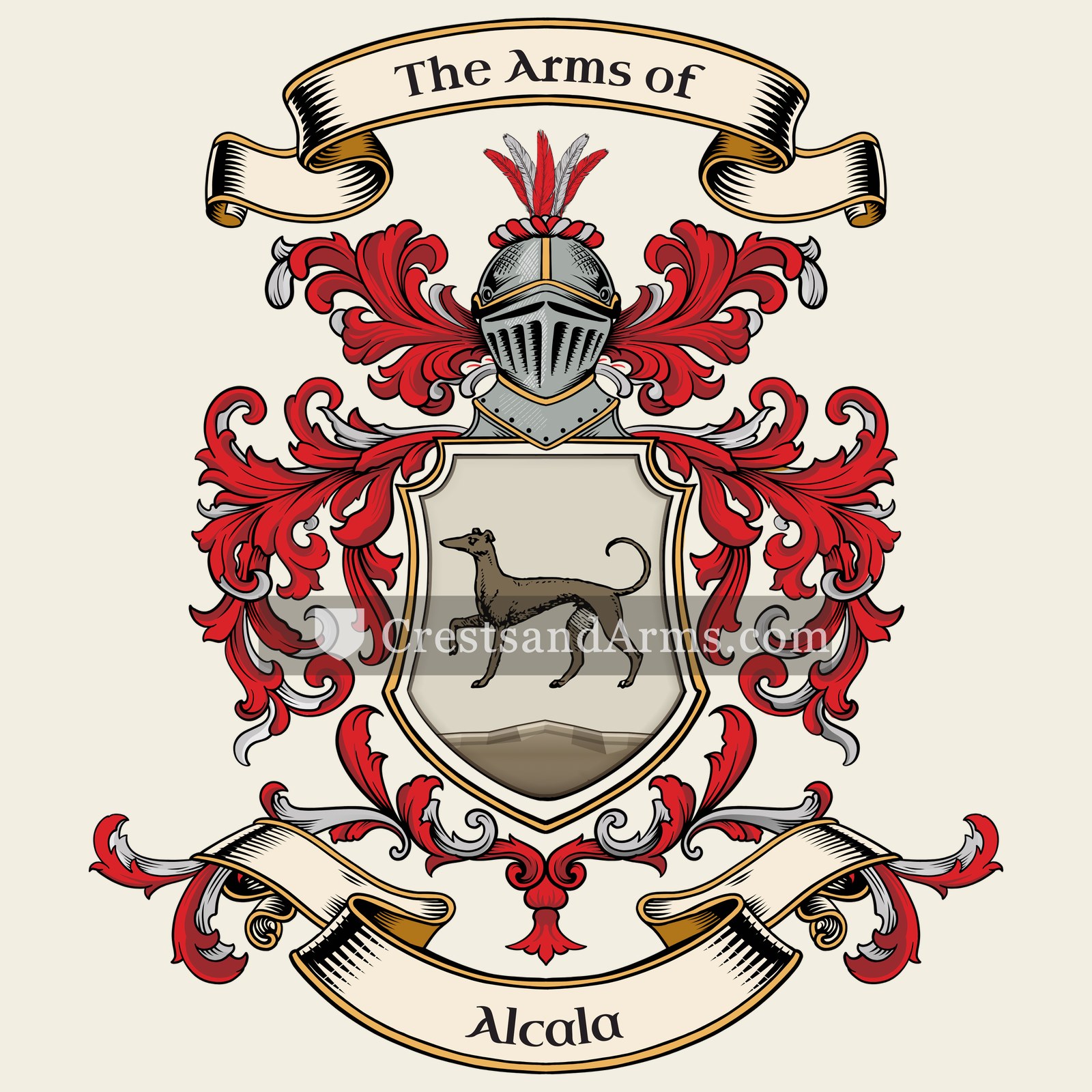 The Alcala coat of arms, drawn from the recorded blazon