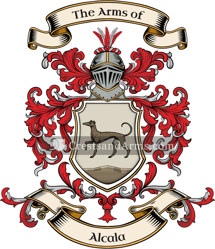 The Alcala coat of arms, drawn from the recorded blazon