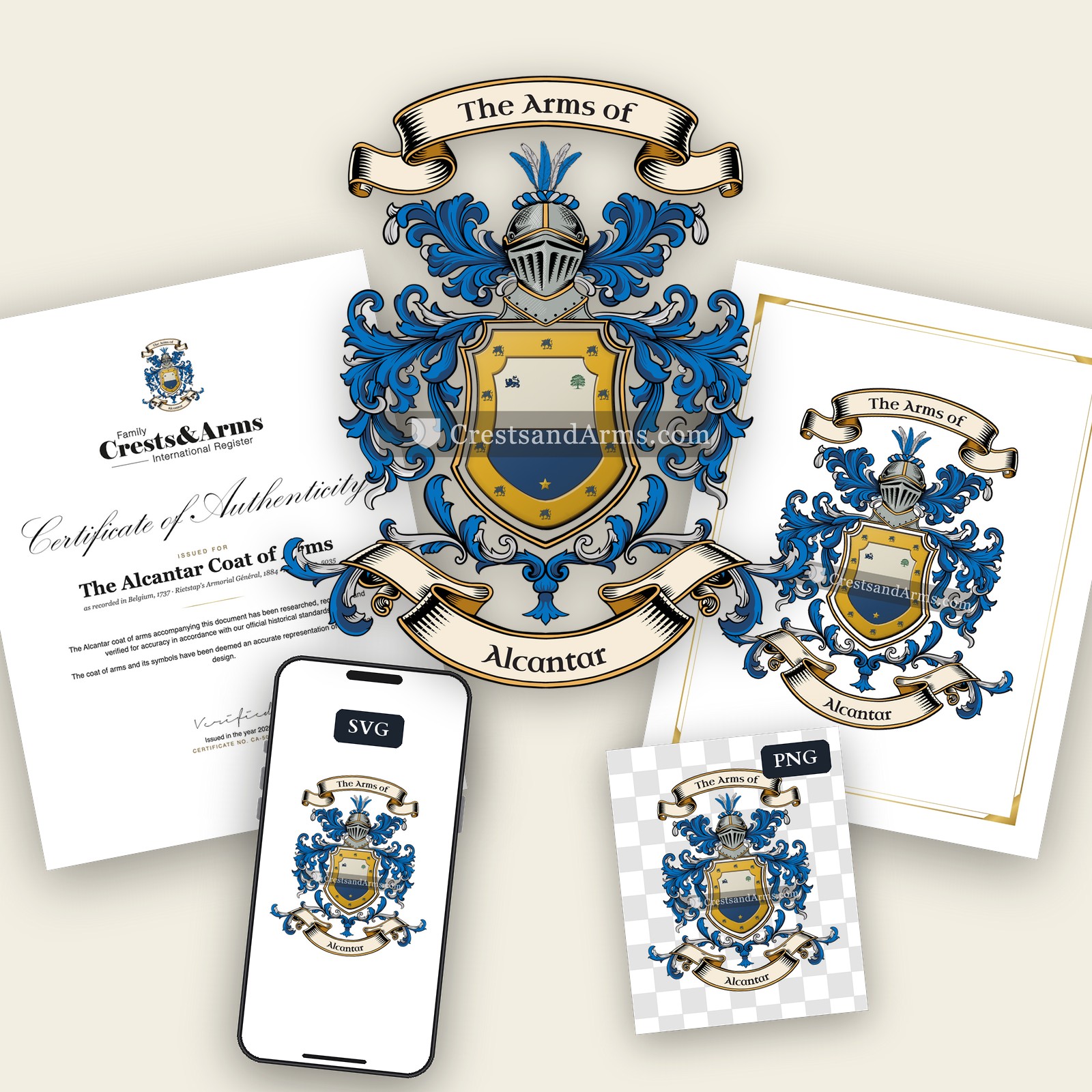 The Alcantar arms on the coat of arms — digital pack