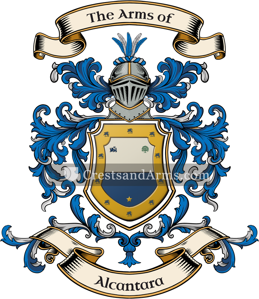 The Alcantara coat of arms, drawn from the recorded blazon