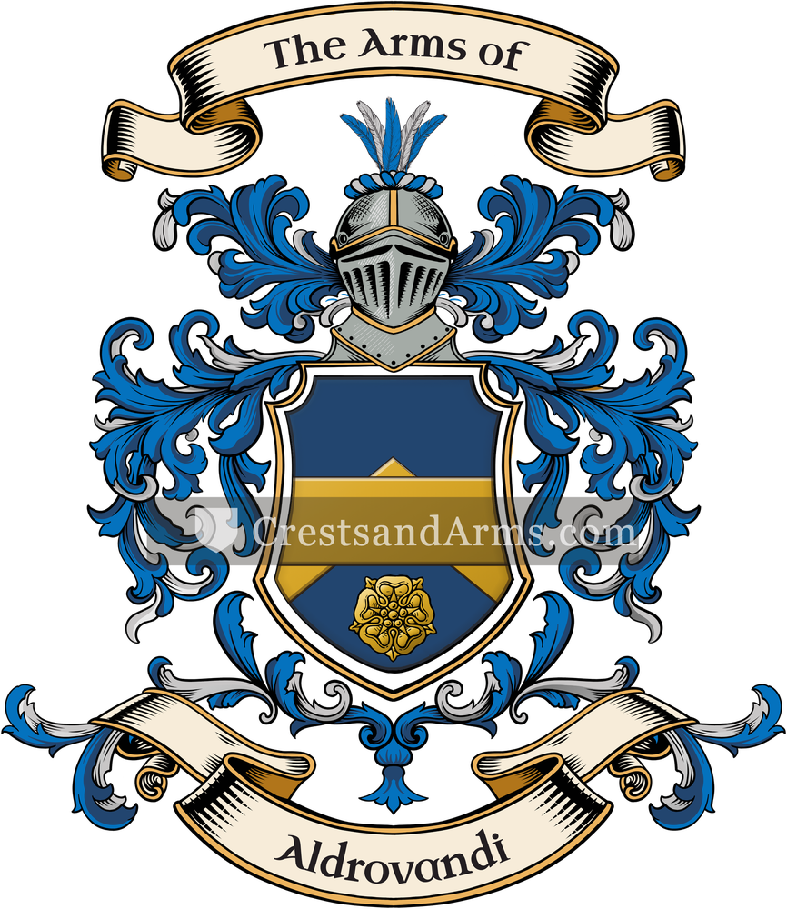 The Aldrovandi coat of arms, drawn from the recorded blazon